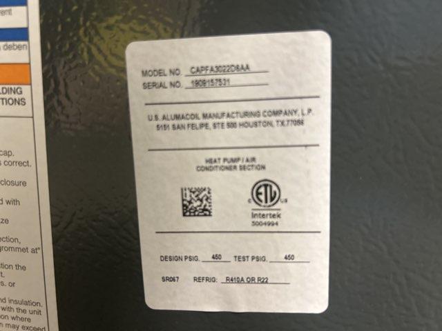 2.5 Ton AC/HP Upflow/Downflow Cased A Coil, R22/R410A CFM 1500