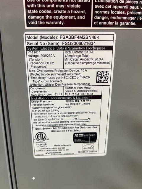 4 Ton Two-Stage Split-System Air Conditioner 208-230/60/1 R410A 15.2 SEER2