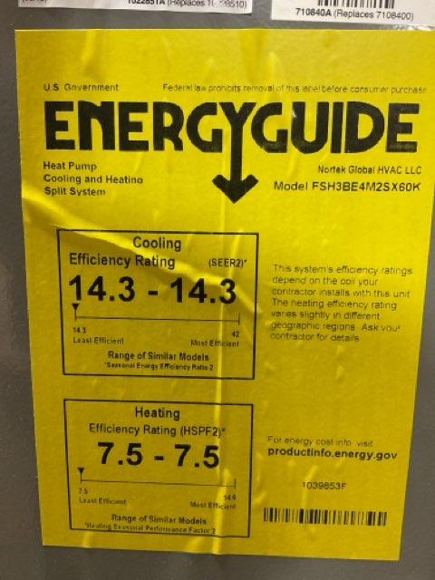 5 Ton Two-Stage Split-System Heat Pump 208-230/60/1 R410A 14.3 SEER2