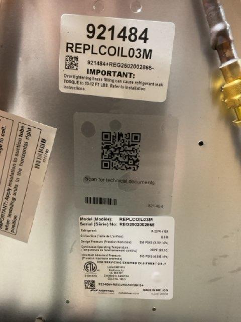 4 Ton AC/HP Upflow/Downflow Uncased A Coil, R22/R410A CFM 1600