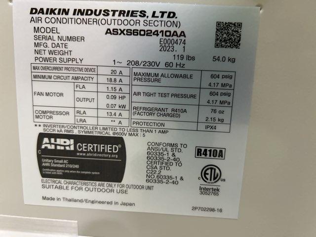 2 Ton Inverter Split-System Communicating Air Conditioner 208-230/60/1 R410A 15.8 SEER2