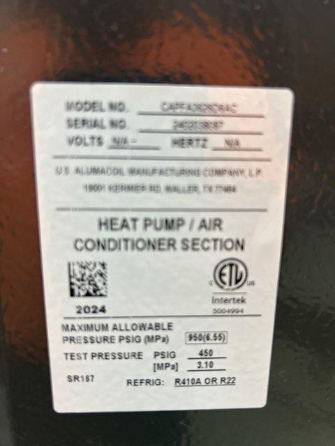 3 Ton AC/HP Upflow/Downflow Cased A Coil, R-22/R-410A, CFM: 1500