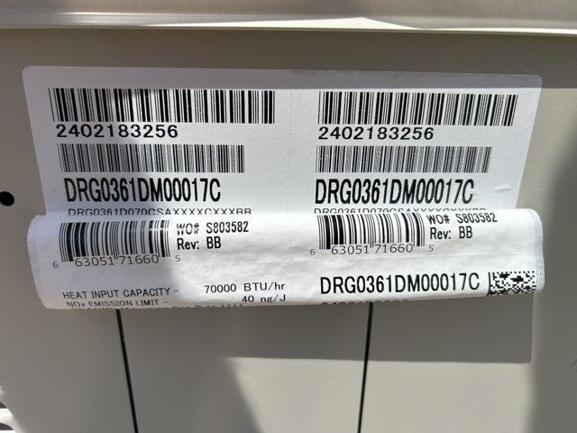 3 Ton Two-Stage Convertible Natural Gas/Electric Packaged Unit, 16.4 SEER2, 208-230/60/1, R410A