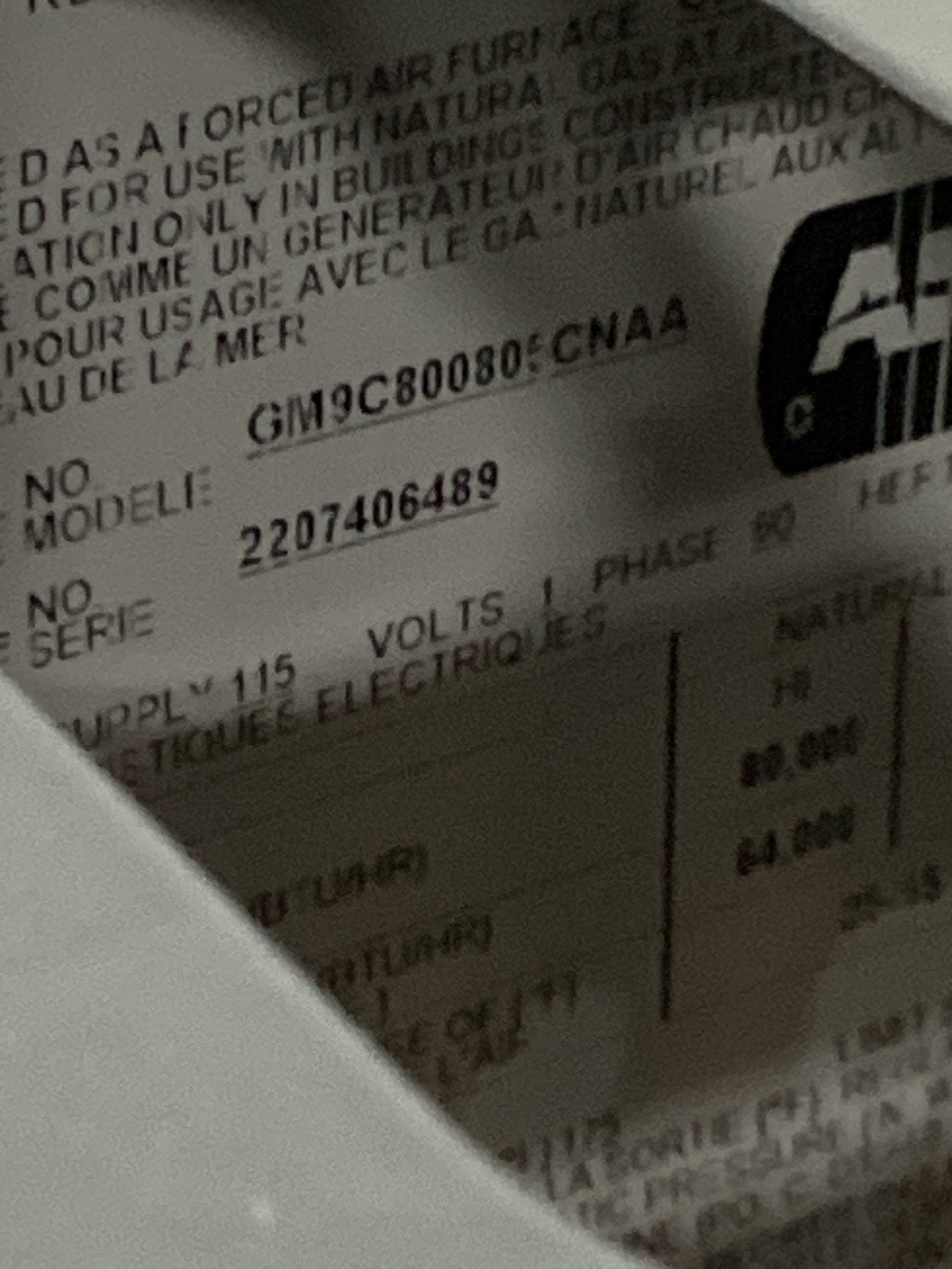 80,000 BTU Two-Stage Upflow/Horizontal ECM Multi Speed Gas Furnace 80% AFUE 115/60/1 CFM: 2000