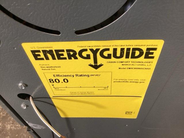 80,000 BTU Two-Stage Upflow/Horizontal ECM Multi Speed Gas Furnace 80% AFUE 115/60/1 CFM: 2000