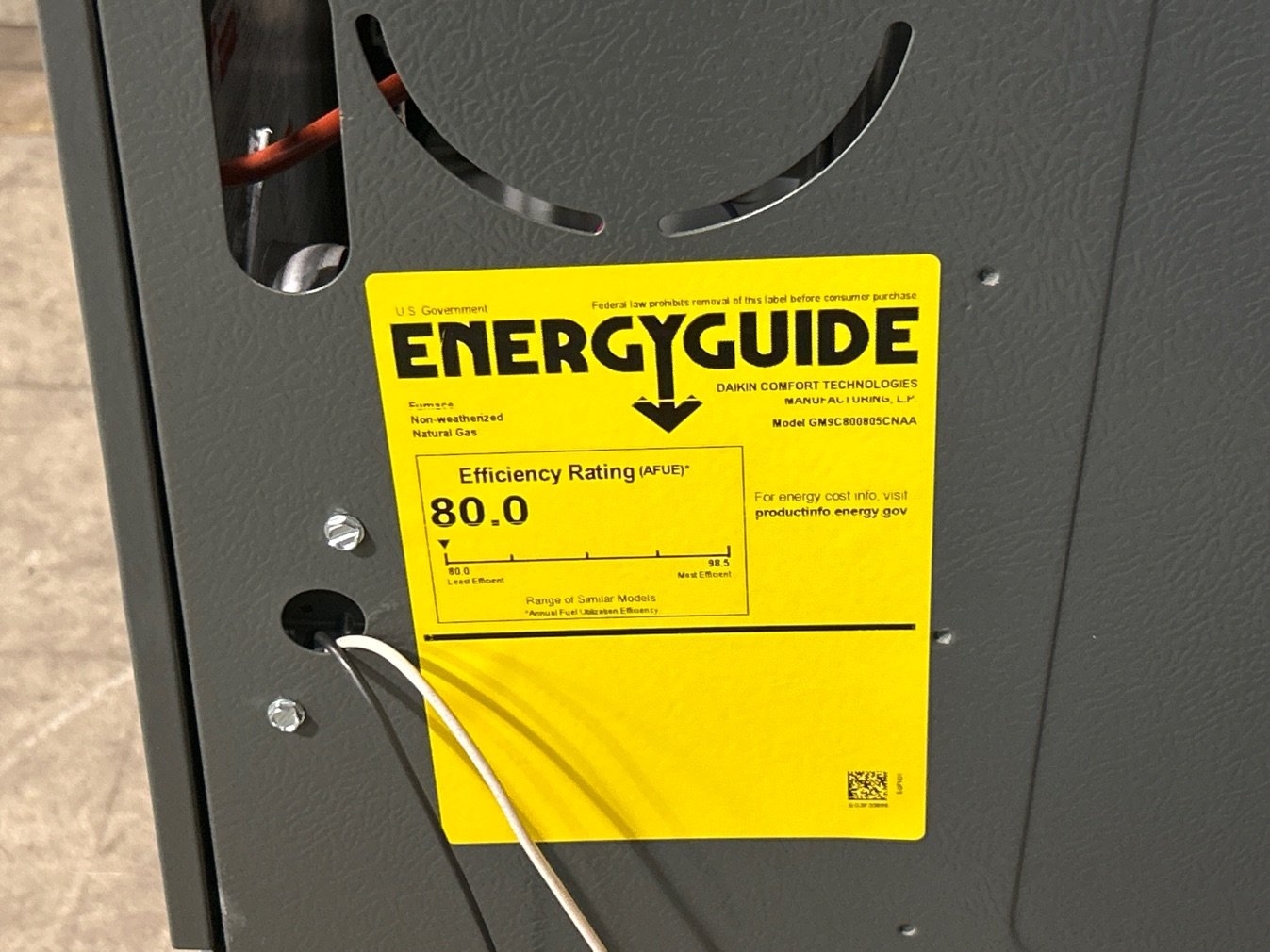 80,000 BTU Two-Stage Upflow/Horizontal ECM Multi Speed Gas Furnace 80% AFUE 115/60/1 CFM: 2000