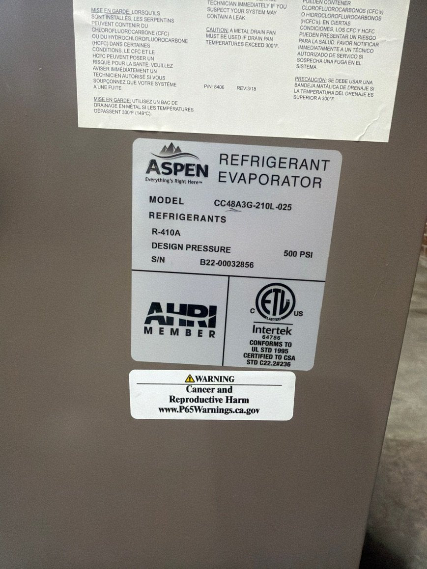 4 Ton AC/HP Upflow/Downflow Cased 'A' Coil; R410A, CFM 1600