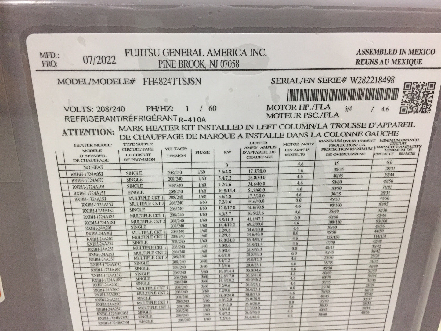 3.5 Ton SS AC R-410A 16 Seer and 4 Ton Multi Position Air Handler