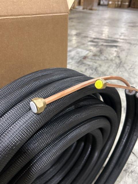 1/4" x 3/8" x 50' Flare Lineset 1/2" Insulation, Black