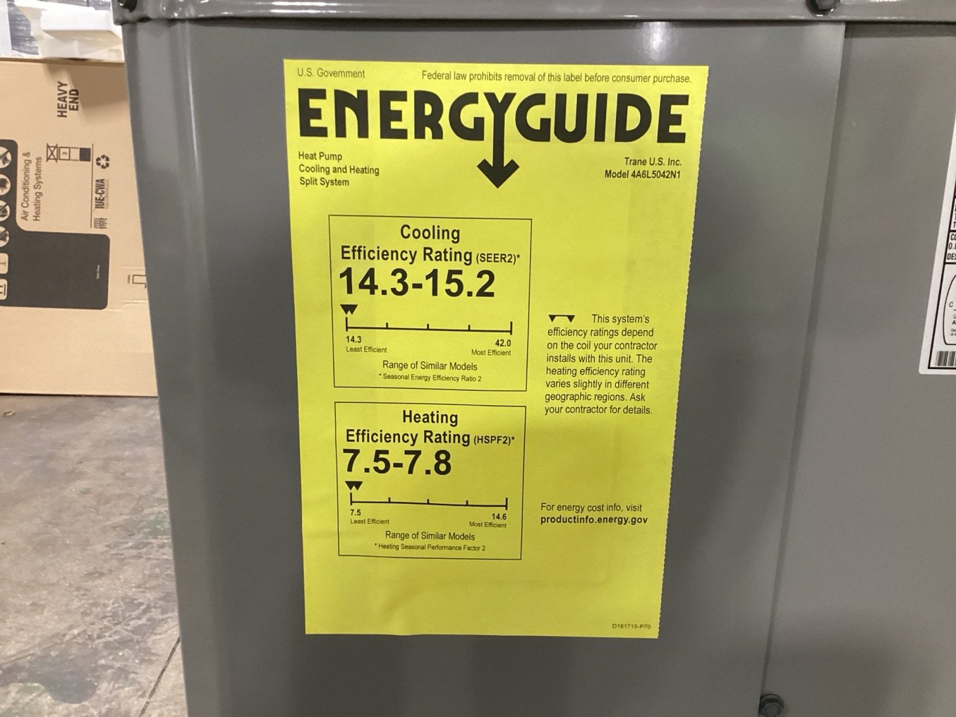 3.5 Ton Single-Stage Split-System Heat Pump 208-230/60/1 R410A 15.2 SEER2