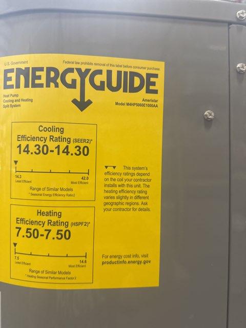 5 Ton Single-Stage Split-System Heat Pump; 208-230/60/1, R410A, 14.3 SEER2