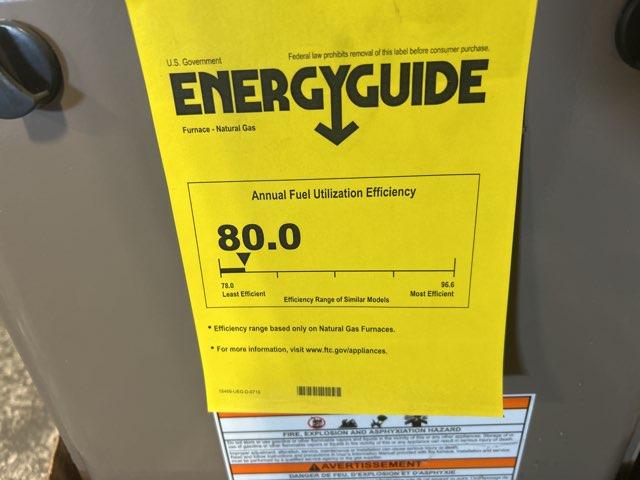 60,000 BTU Low NOx Modulating Multi ECM Var Spd Comm Compatible Gas Furnace 80% 115/60/1 CFM: 1277