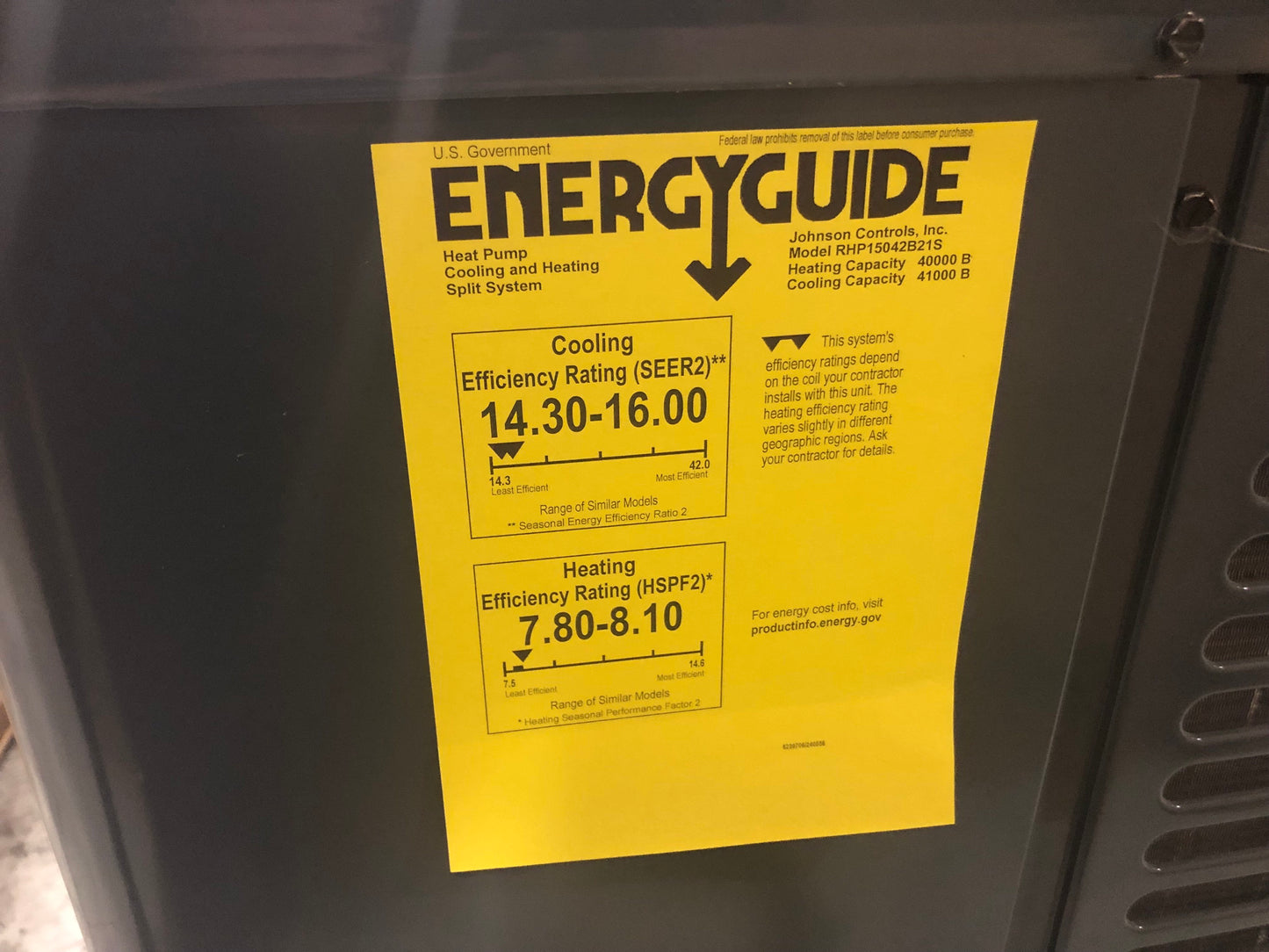 3.5 Ton 2 Stage Split-System Heat Pump 15.2 SEER2 and 7-Day Touchscreen Programmable Thermostat