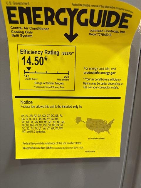 4 Ton Single-Stage Split-System Air Conditioner 208-230/60/1 R410A 17 SEER