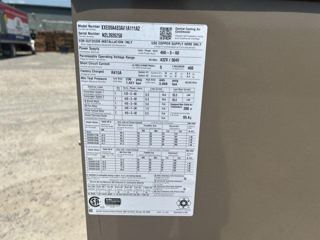 8.5 Ton Two-Stage Convertible Packaged Heat Pump Unit, 11.8 EER, 460/60/3, R410A