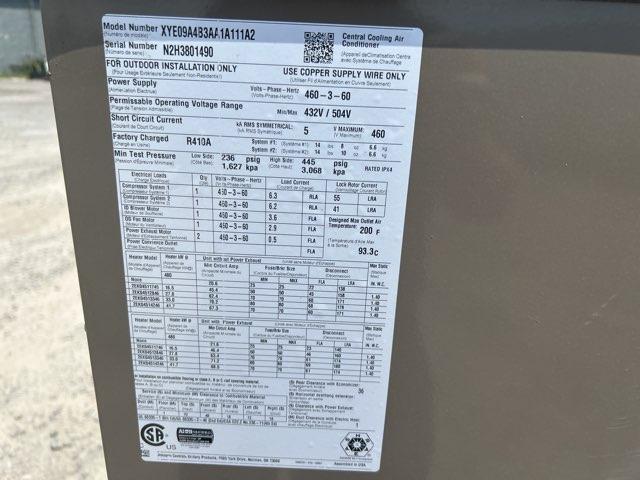 8.5 Ton Two-Stage Convertible Packaged Heat Pump Unit, 12 EER, 460/60/3, R410A