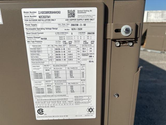 8.5 Ton Two-Stage Convertible Packaged Air Conditioning Unit, 12.2 EER, 208-230/60/3, R410A