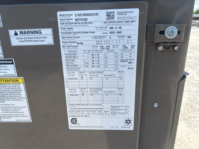 8.5 Ton Two-Stage Convertible Packaged Air Conditioning Unit W/18 Kw Heat, 12.2 EER, 460/60/3, R410A