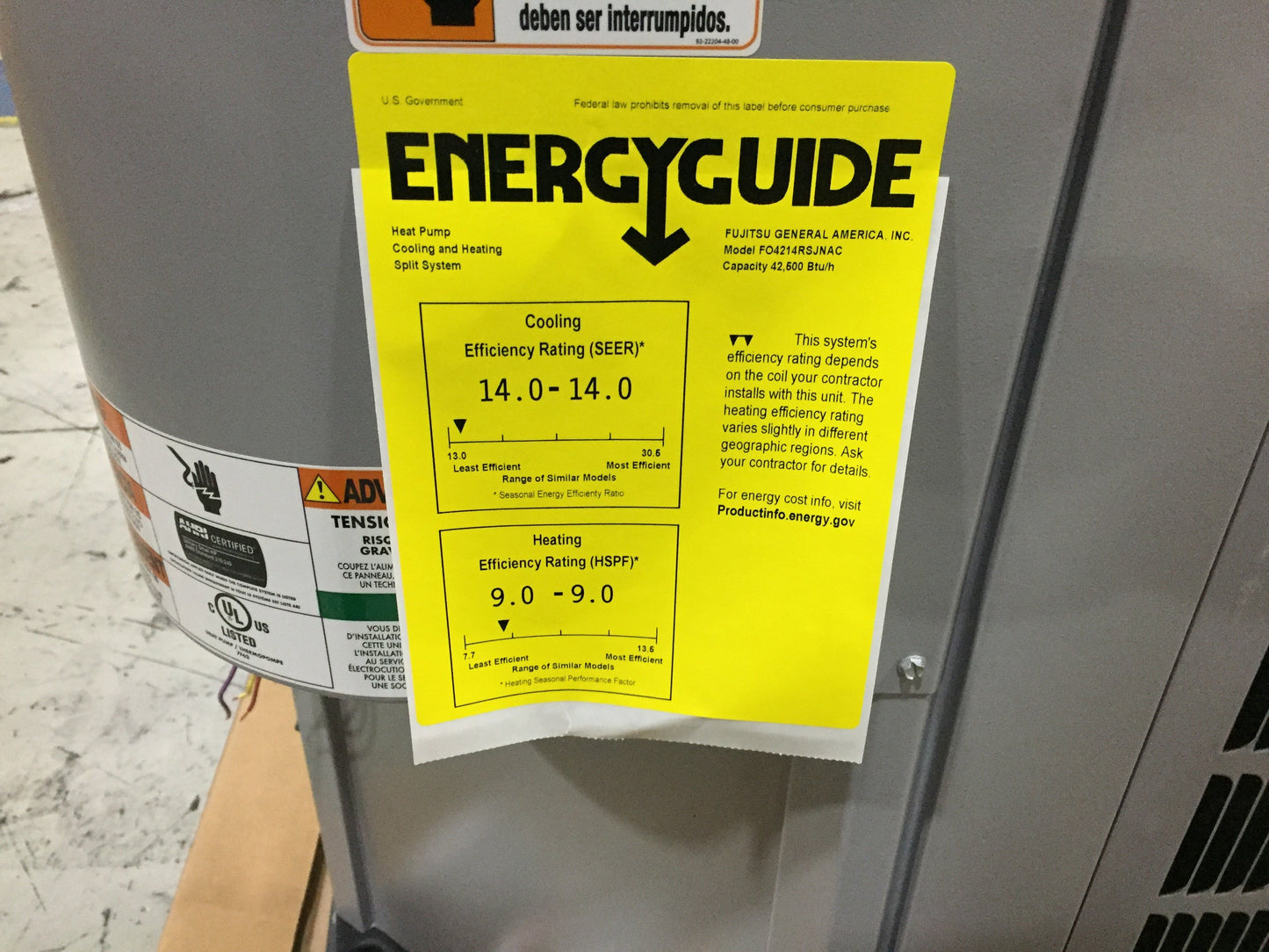 3.5 Ton Split-System Heat Pump 208-230/60/1, 14 SEER and 3.5 Ton Multiposition Air Handler