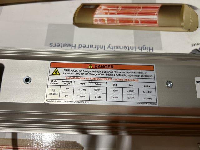 6,824 BTU Silver Infrared Space Heater, 2000 Watt, 230/50/1