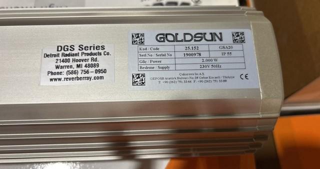 6,824 BTU Silver Infrared Space Heater, 2000 Watt, 230/50/1