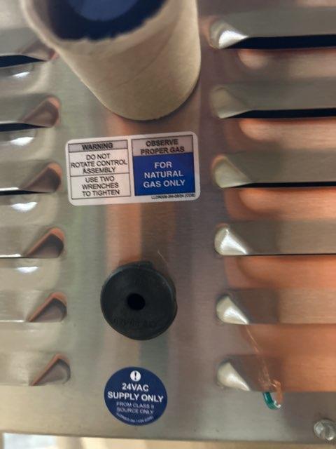 34,000 BTU Brushed Stainless Steel Natural Gas Infrared Patio Heater, 24/60/1