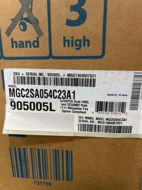 54,000 BTU Low NOx Single-Stage Upflow/Horizontal PSC Multi Speed Gas Furnace 80% 115/60/1 CFM: 1200