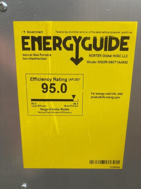 60,000 BTU 1-Stg Downflow ECM Multi Speed Gas Manufactured Housing Furnace 95% 120/60/1 CFM: 1718
