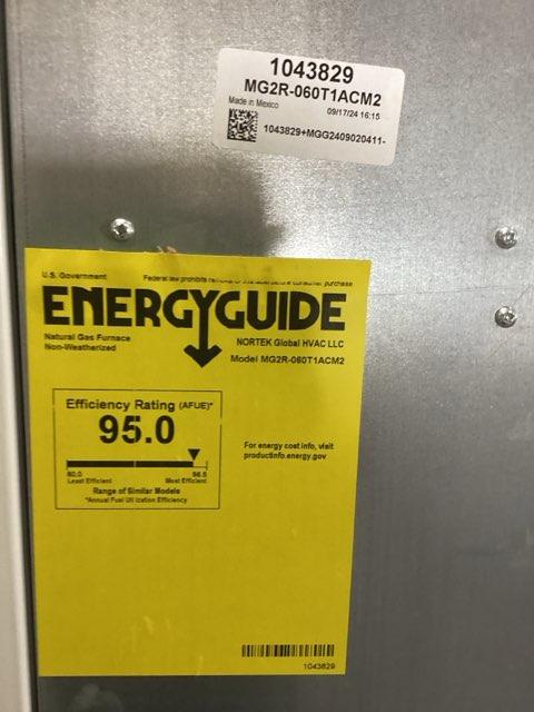 60,000 BTU 1-Stg Downflow ECM Multi Speed Gas Manufactured Housing Furnace 95% 120/60/1 CFM: 1718