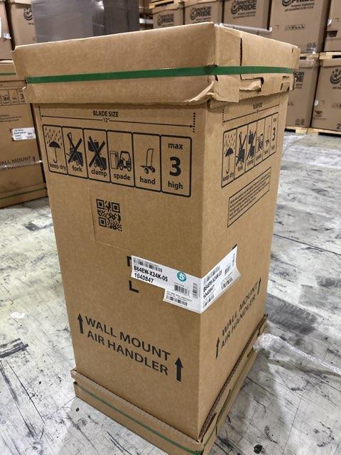 2 Ton AC/HP ECM Wall Mounted Air Handler With 5 KW Heat, 208-230/60/1 R-410A CFM 1180