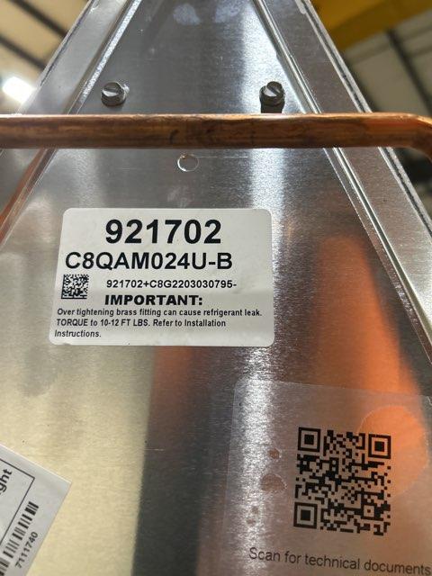 2 Ton AC/HP Upflow/Downflow Uncased Manufactured Housing  A Coil, R410A CFM 800