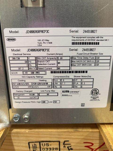 0.5 Ton Two-Stage ECM Horizontal Geothermal Heat Pump 208-230/60/1 R410A 16.7 EER