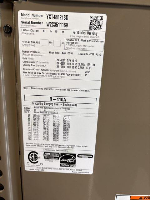 4 Ton Two-Stage Split-System Communicating Compatible Air Conditioner 208-230/60/1 R410A 14.3 SEER2