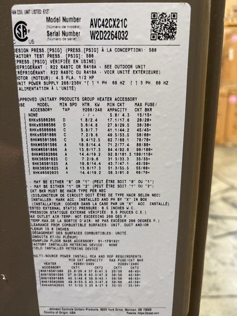 3.5 Ton AC/HP ECM Communicating Multiposition Air Handler 208-230/60/1 R22/R-410A CFM 1400