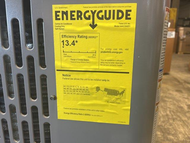 3.5 Ton Single-Stage Split-System Air Conditioner 208-230/60/1 R410A 13.4 SEER2