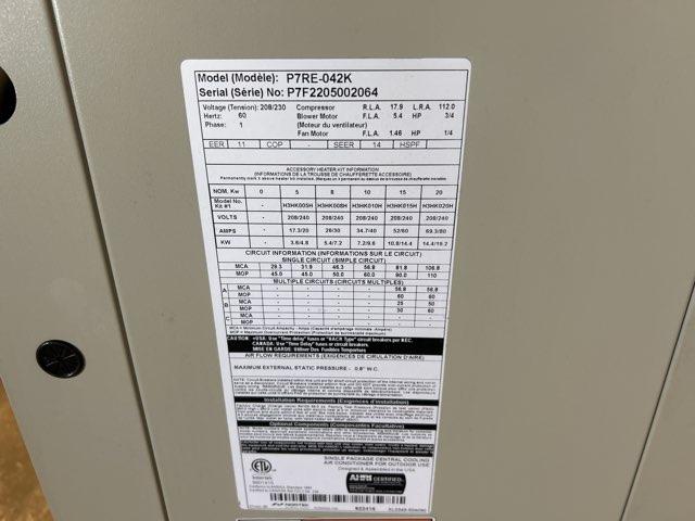 3.5 Ton Single-Stage Convertible Packaged Air Conditioning Unit; 14 SEER, 208-230/60/1, R410A