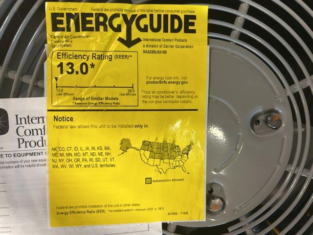 2.5 Ton Single-Stage Split-System Air Conditioner 208-230/60/1 R410A 13 SEER