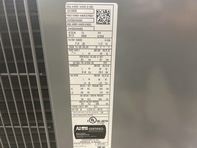 5 Ton Single-Stage Split-System Air Conditioner 208-230/60/1 R410A 13.4 SEER2