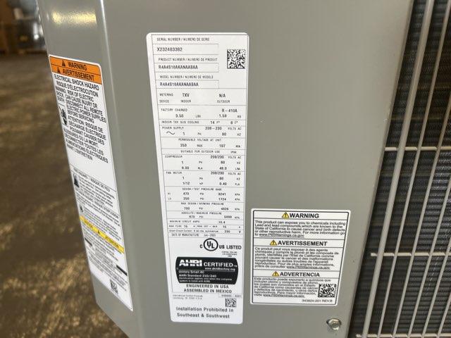 1.5 Ton Single-Stage Split-System Air Conditioner 208-230/60/1 R410A 13.4 SEER2