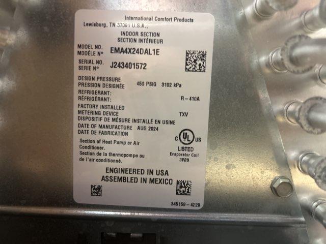 2 Ton AC/HP Downflow Uncased Manufactured Housing N Coil, R410A CFM 900