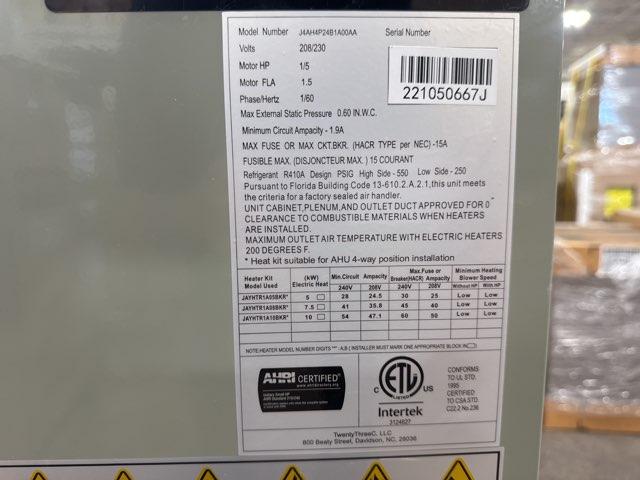 2 Ton AC/HP PSC Multiposition Air Handler 208-230/60/1 R-410A CFM 950