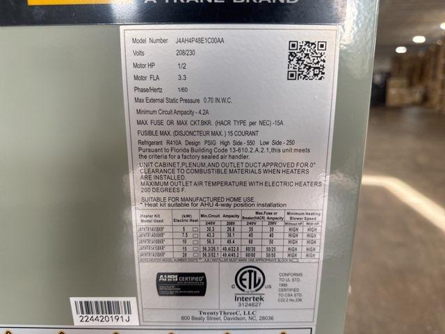 4 Ton AC/HP PSC Multiposition Air Handler 208-230/60/1 R-410A CFM 1918