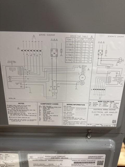 3 Ton AC/HP ECM 2-Stg Multiposition Air Handler 208-230/60/1 R-410A CFM 1094
