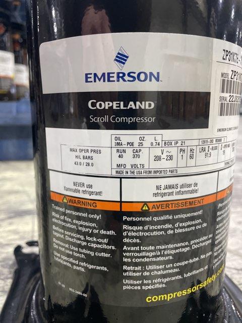 2.5 Ton AC Scroll Compressor 208-230/60/1 R410A