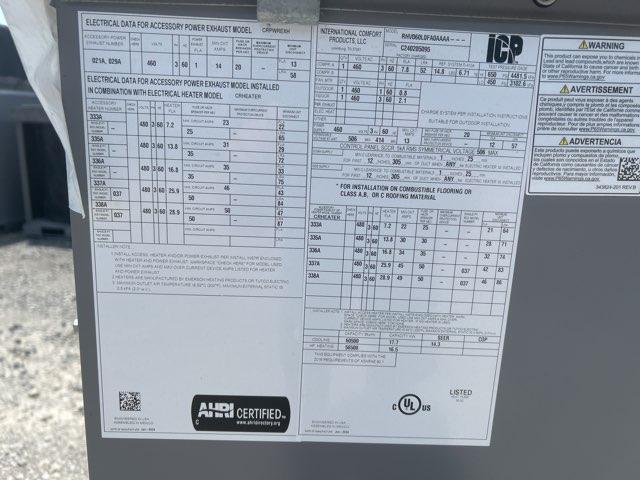 COMMERCIAL 5 Ton Single-Stage Convertible Packaged Heat Pump Unit, 14.3 SEER, 460/60/3, R410A