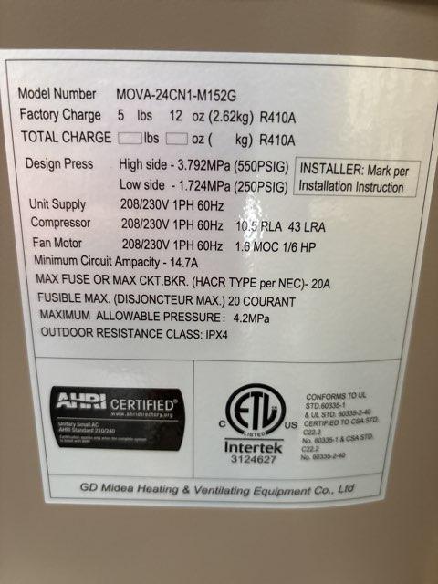 2 Ton Single-Stage Split-System Air Conditioner 208-230/60/1 R410A 15.2 SEER2