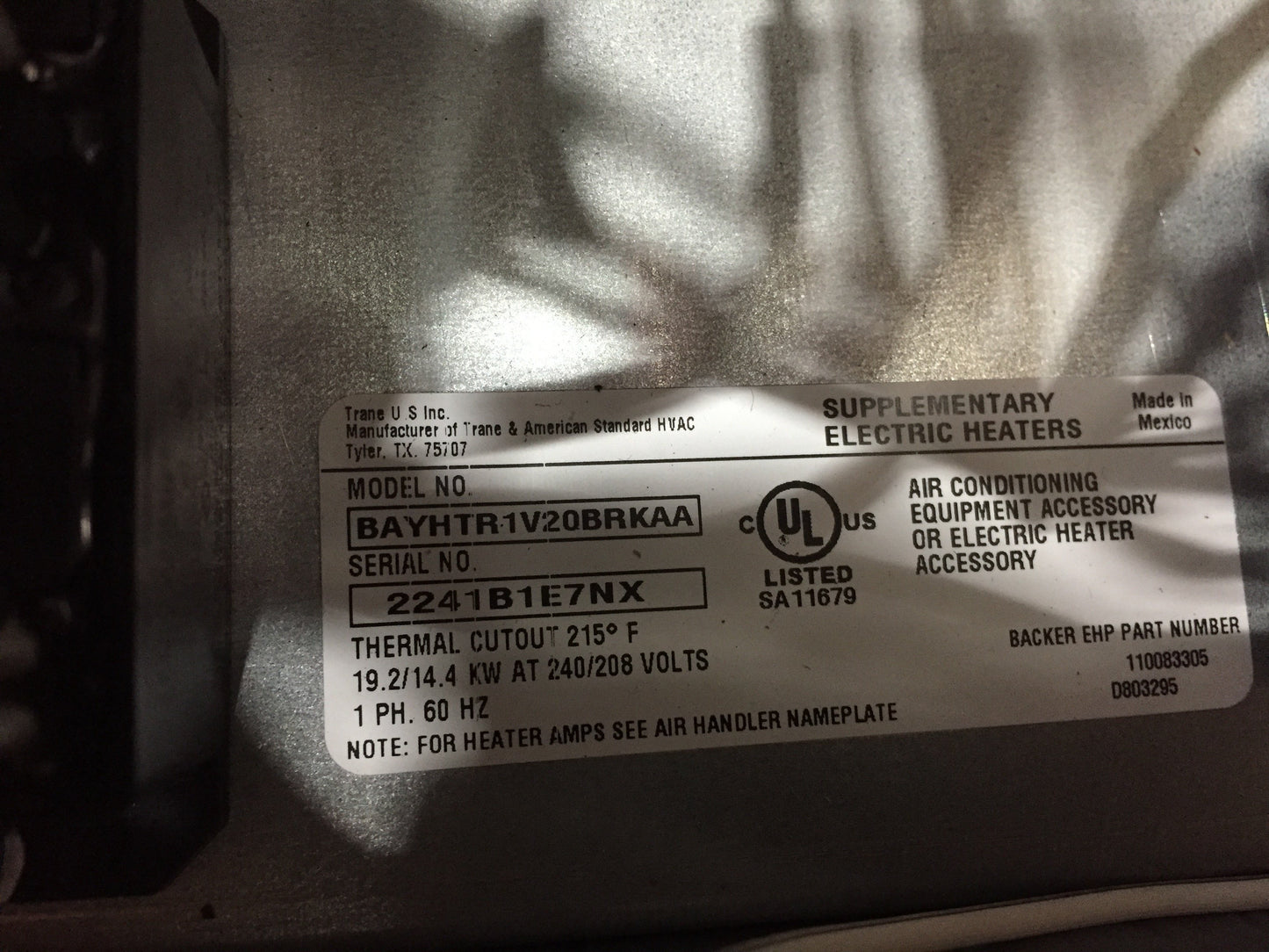 4 Ton Convertible Packaged Air Conditioning Unit and 20 Kw Electric Heat Kit W/2 60 Amp Breakers