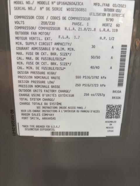 5 Ton Three-Stage Split-System Communicating Heat Pump 208-230/60/1 R410A 16 SEER2