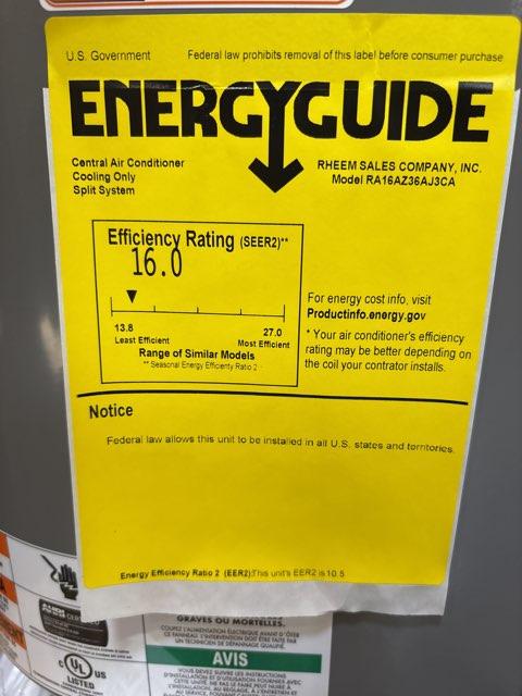 3 Ton Three-Stage Split-System Communicating Compatible Air Conditioner 208-230/60/1 R410A 16 SEER2