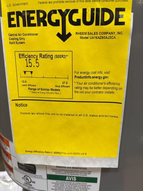 5 Ton Three-Stage Split-System Communicating Air Conditioner 208-230/60/1 R410A 16 SEER2